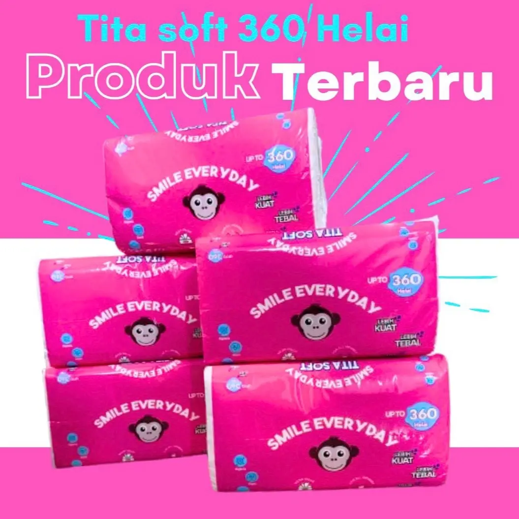 Tissu 360 Helai Tita Soft isi 5 pack  Tisu Tissue Bayi