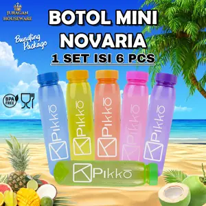 BUNDLING BOTOL MINI NOVARIA 450 ML - PIKKO - TERSEDIA 6 PILIHAN WARNA - 1 SET ISI 6 PCS