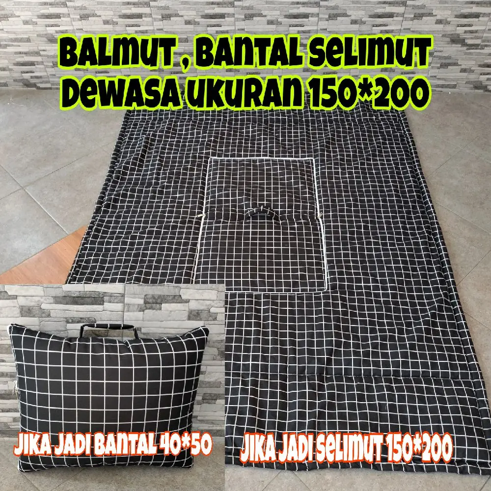 BALMUT DEWASA,Bantal Selimut UK 150x200cm (termurah)