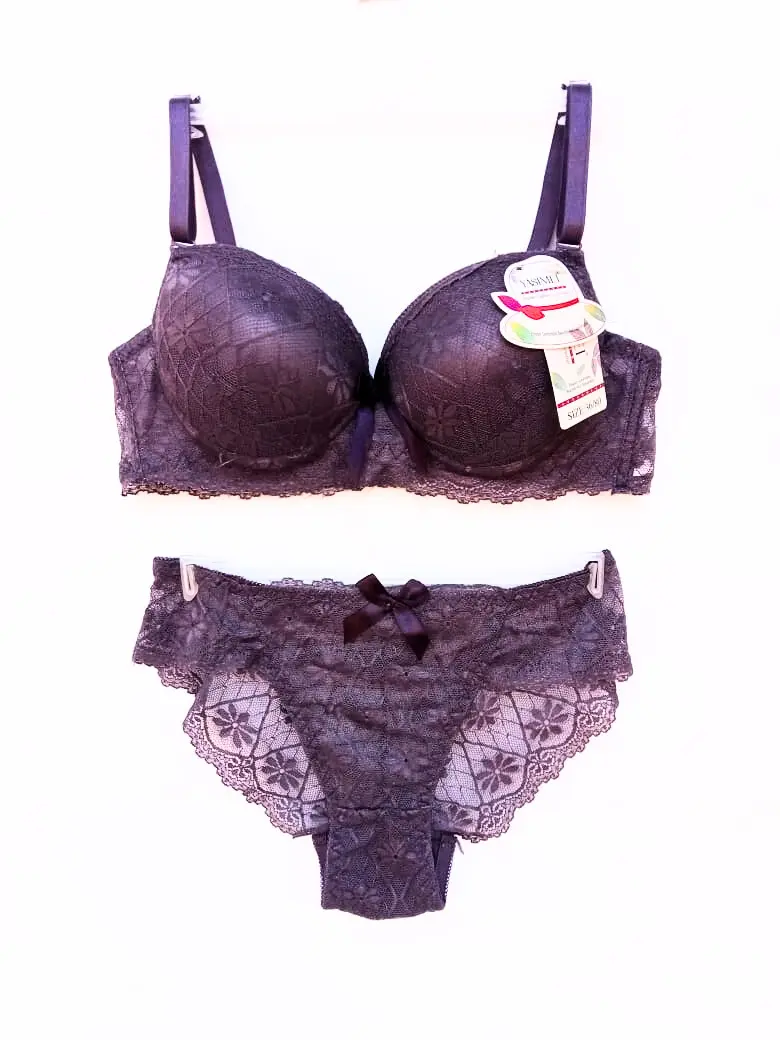 Bra set[Free Gantungan] Wanita Busa Tebal Pengait3 tali Bisa Lepas Pasang Ada kawat CupA Ukuran34-40 Bh Setelan
