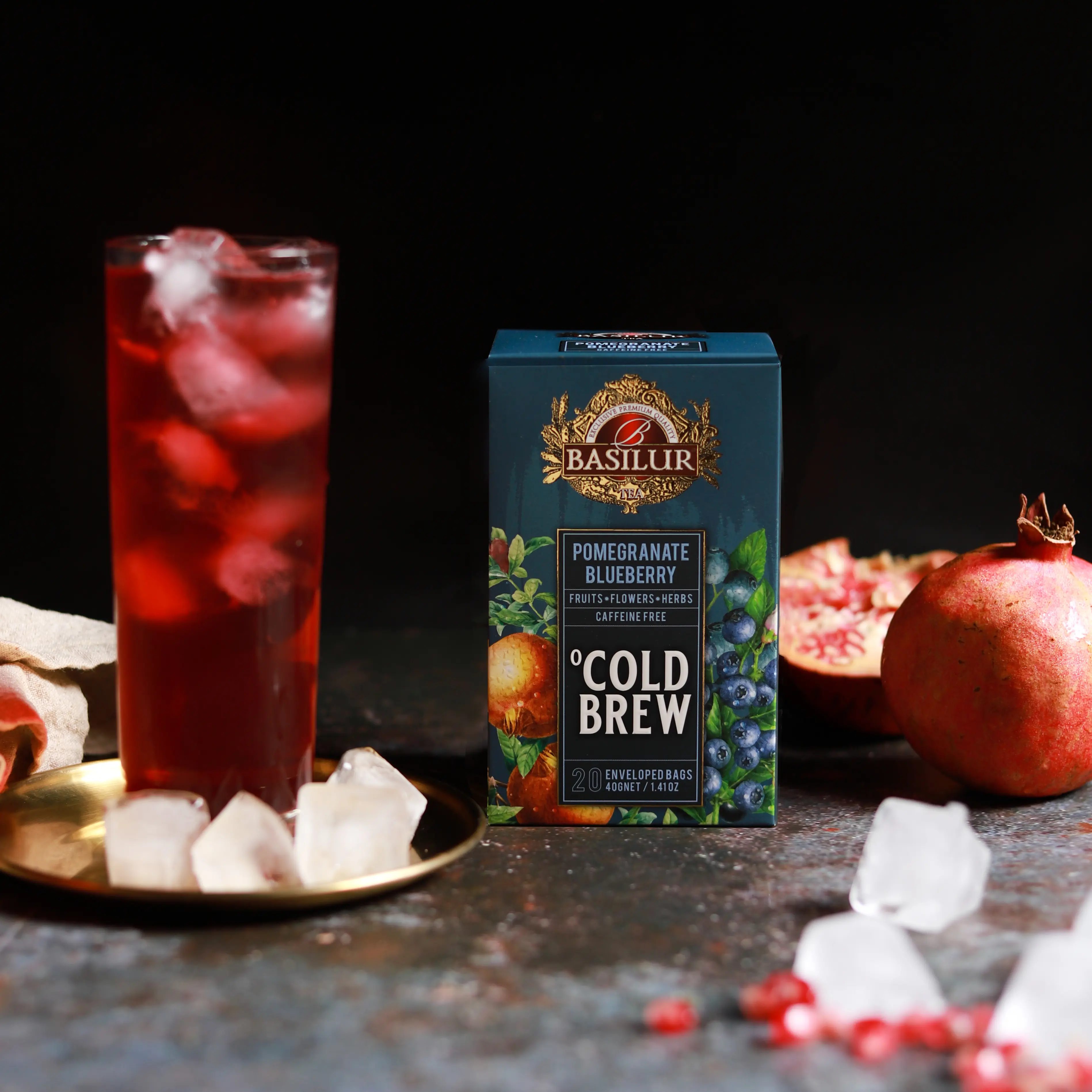 Caffeine-free Cold Brew Pomegranate & Blueberry - 20 Enveloped  Sachets  caffeine free
