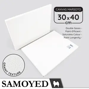 Kanvas Lukis / Artist Canvas Board / Panel 30 x 40 cm Marsoto Samoyed ACVS-MS-3040