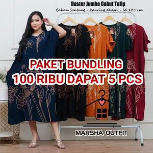 Paket Bundling Daster Jumbo Busui Rayon 100 Ribu Dapat 5 Pcs Bisa COD Marsha Outfit