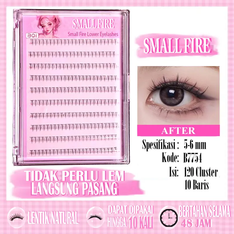 Bulumata Super Natural Eyelash Extension Bulumata mix upper lashes dan lower lashes Bulu mata palsu pemula bebas lem, bulu mata palsu dapat digunakan kembali 1