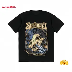 (COD) T-shirt Band Seringai X Jagermister Bernafas dan keringat menyerap Baju Combed Cowok Fit High Kaos Oversize Panjang Pria Sablon dasfvdwtooxnl