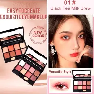 Eyeshadow Palette 8 Warna Free Brush Pigmen Tinggi Tahan Air Dan Tahan Lama