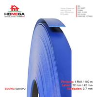 Gambar HOMEGA PVC Edging- Pelapis Meja PVC - Tekstur Royal Blue - Ukuran 22 mm / 42 mm - Kemasan 1 Roll / 100 m - Ukuran 22 mm dari Homega Indonesia Kota Administrasi Jakarta Barat 2 Tokopedia