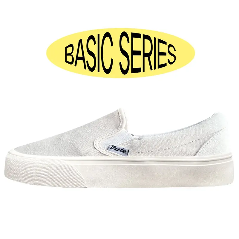Sepatu Thunderbear - Slip On Voltaire OffWhite canvas flat Shoes Pria Sneakers Kasual 4