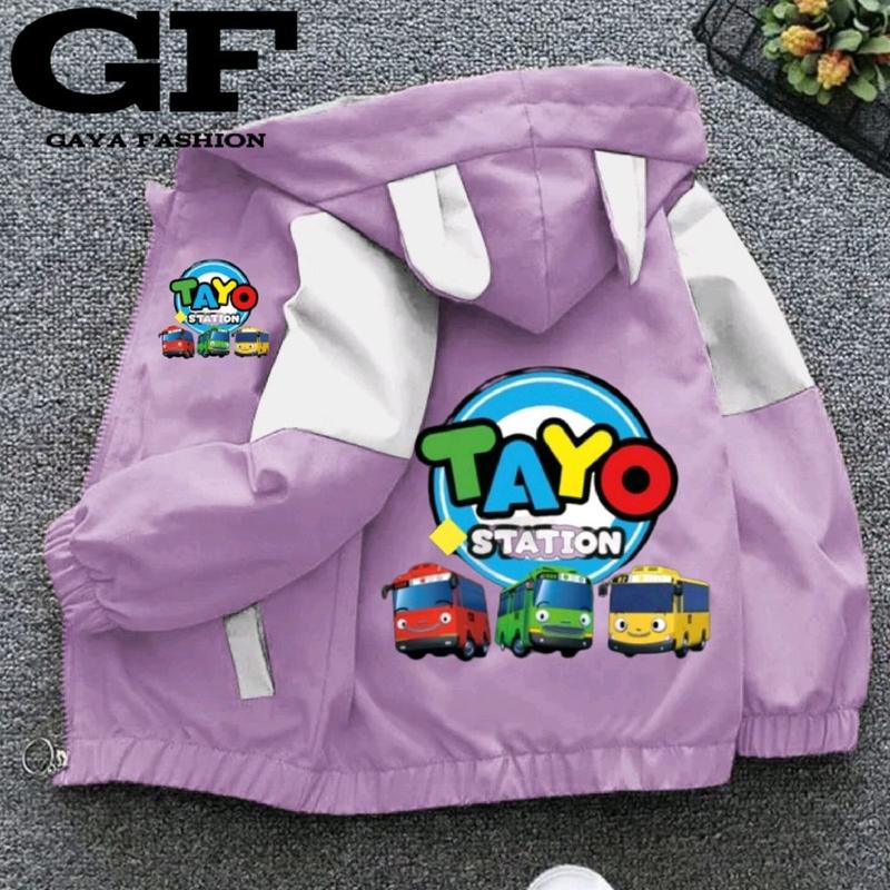 JAKET ANAK WATERPROOF BAHAN BERKUALITAS BERKARAKTER TAYO 4