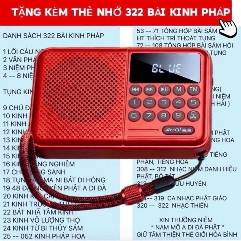Máy nghe kinh pháp, niệm Phật, tặng thẻ nhớ 322 bài kinh pháp, niệm Phật
