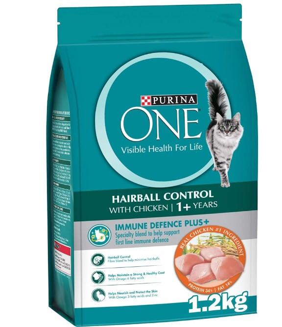 1 Pack Purina One Cat Dry Food Hairball Control 1 Years 1 2kg 1-pack-purina-one-cat-dry-food-hairball-control-1-years-1-2kg