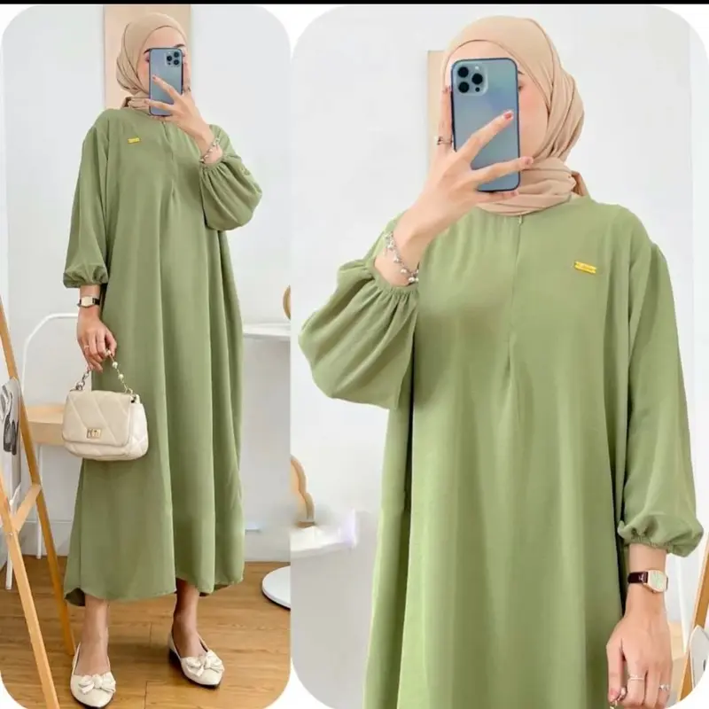 IR GAMIS CRINKEL JUMBO LD 120 DRESS CRINKEL Dress Midi Dress Kringkel Airflo Termurah Viral 2025 1