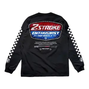 Kaos Two Stroke Two Wheels  /  Pria Katun Combed24s Free Stiker