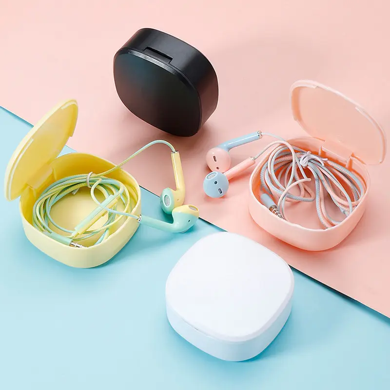 Tai Nghe Có Dây 3.5MM, Tai Nghe Nhét Tai Màu Macaron, Tai Nghe Nhạc Earphone