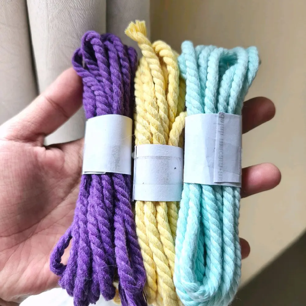 10 pcs dan 5 pcs paket tali macrame 4mm (250cm per pcs) pilihan warna di deskripsi lihat
