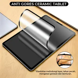 Anti Gores untuk tipe Ipad 2 3 4 5 6 7 8 9 Gen 10 Pro 9.7 11 13 M1 M2 M4 2024 Tempered Glass Ceramic Clear Anti Shock Pelindung Layar Screen Protector