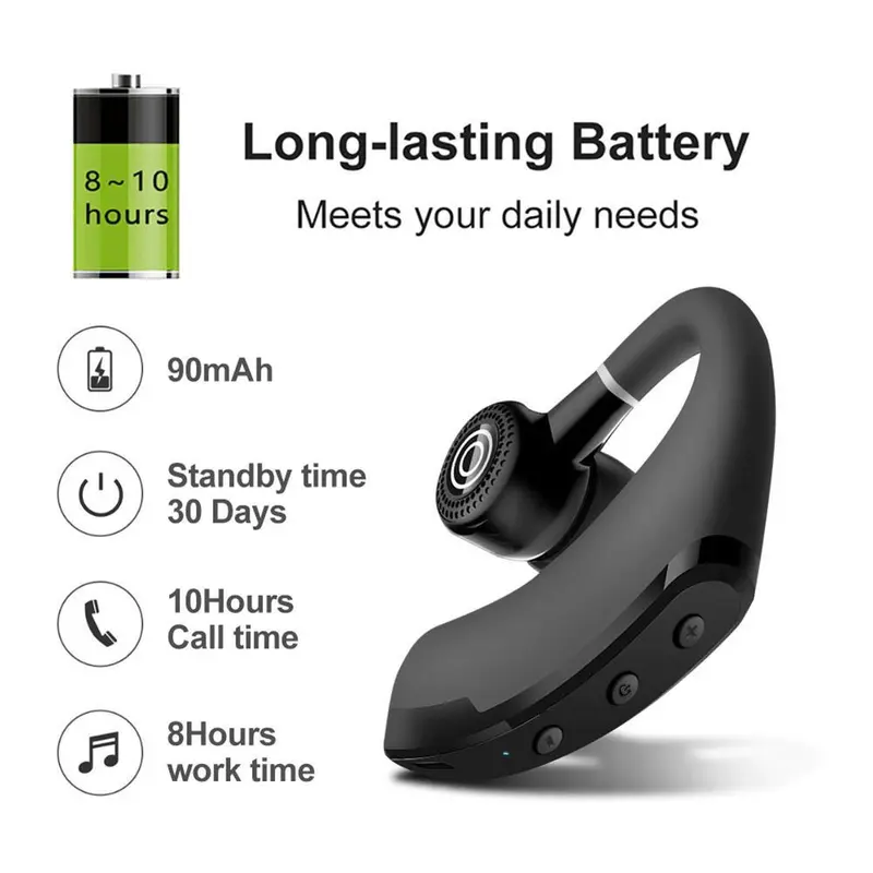 ROR Store - tai nghe không dây V9 Tws, tai nghe Bluetooth , Điều khiển bằng giọng nói, âm nhạc, thể thao, Bluetooth , rảnh tay, kinh doanh, tai nghe Bluetooth 4.1, tai nghe khử tiếng ồn Nhét Tai Nghe Nhạc Earphone 6