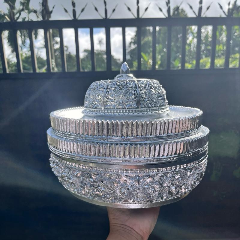 Bokor fiber 28cm set2 full silver - Shop | Tokopedia