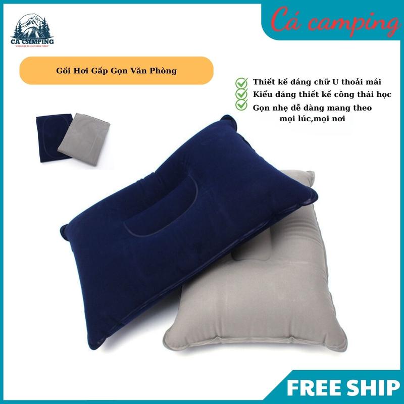 Gối Bơm Hơi Nằm Ngủ Văn Phòng ,Gối Du Lịch Cắm Trại Dã Ngoại - DCP49 Túi Nam