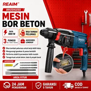 REAIM 26MM Bor Bobok Beton 3 Fungsi Original Jack Hammer Drill Rotary Hammer Hammer Drill Bor Rotary Mesin Bobok Beton Jack Hammer Drill Mesin Bor Beton Mesin Bor Listrik Impact Drill Bor Palu dengan Pelumas