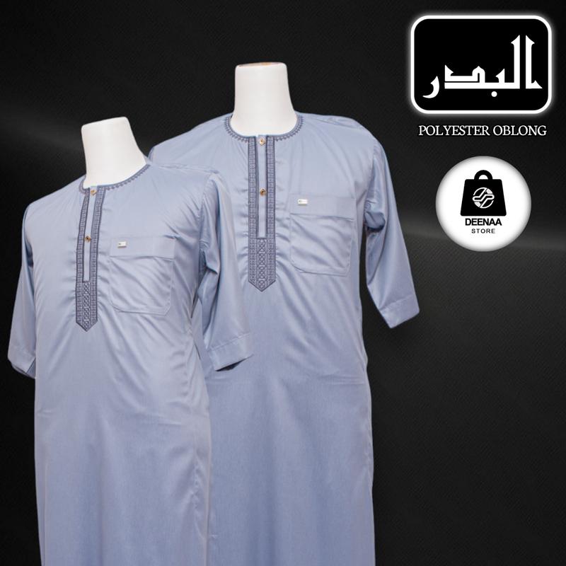 Jubah Al-Badar Polyester Oblong Ikaf Gamis Pria Busana Muslim 3