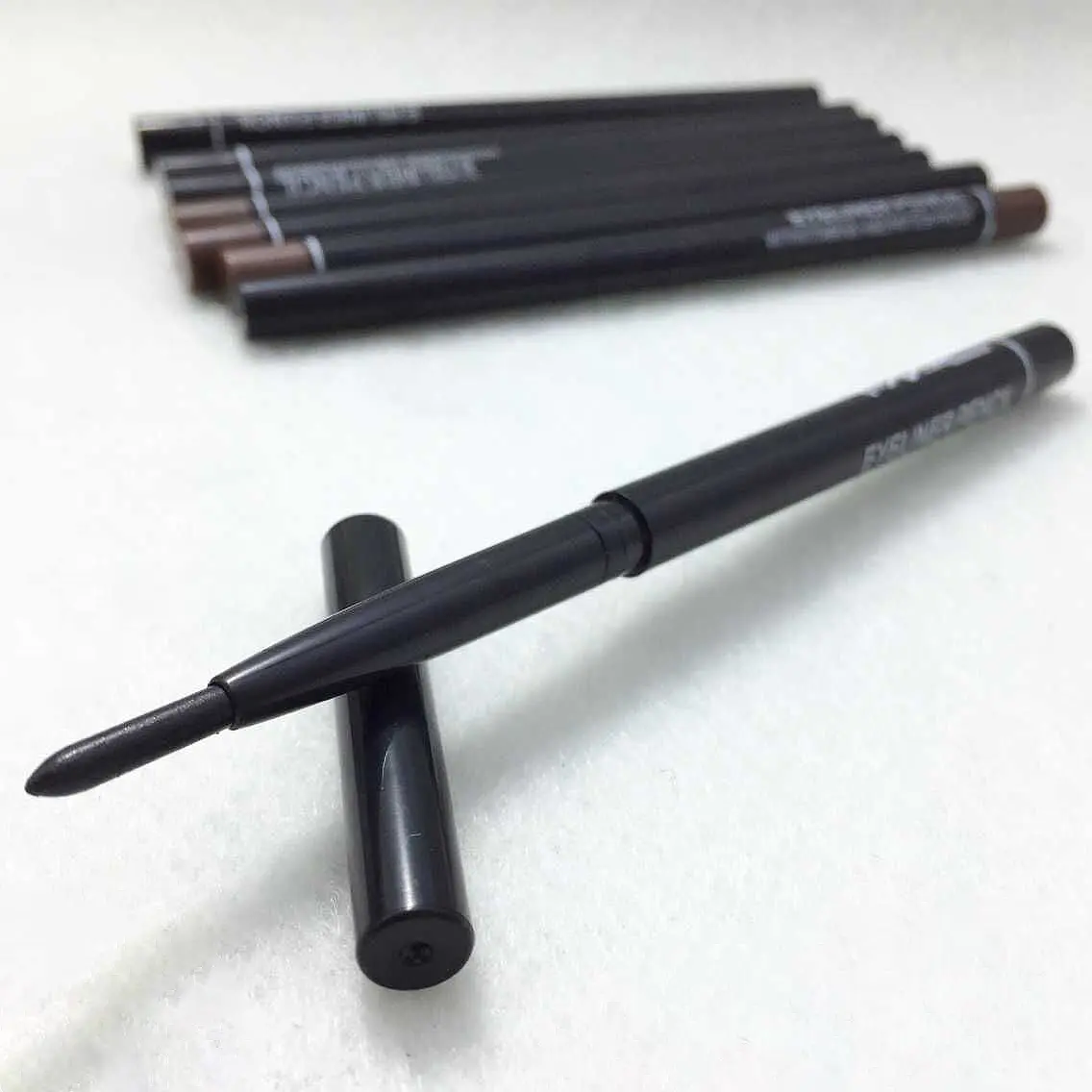Eyeliner Pen Black Brown Waterproof Automatic Rotating Eyebrow Pen Staining Eyeliner Pen