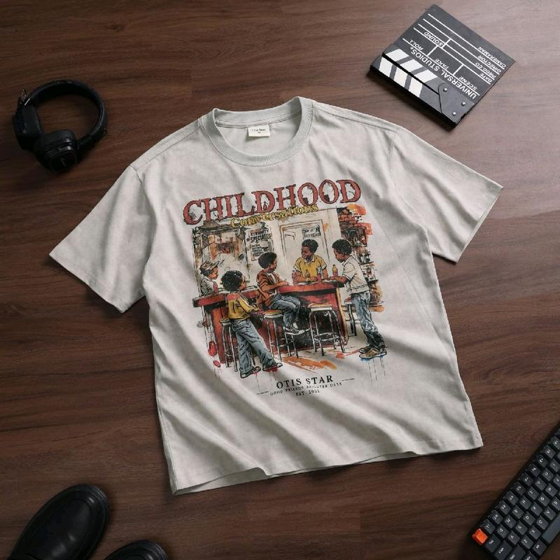 [OTIS STAR HYTOR] Áo thun Unisex in kỹ thuật số DTG Vintage, form Relaxed Fit, hiệu ứng Washed, Chất vải Premium Cotton Wash mềm mịn không bay màu, Hiệu ứng Vintage Gade, Định lượng 230gsm
