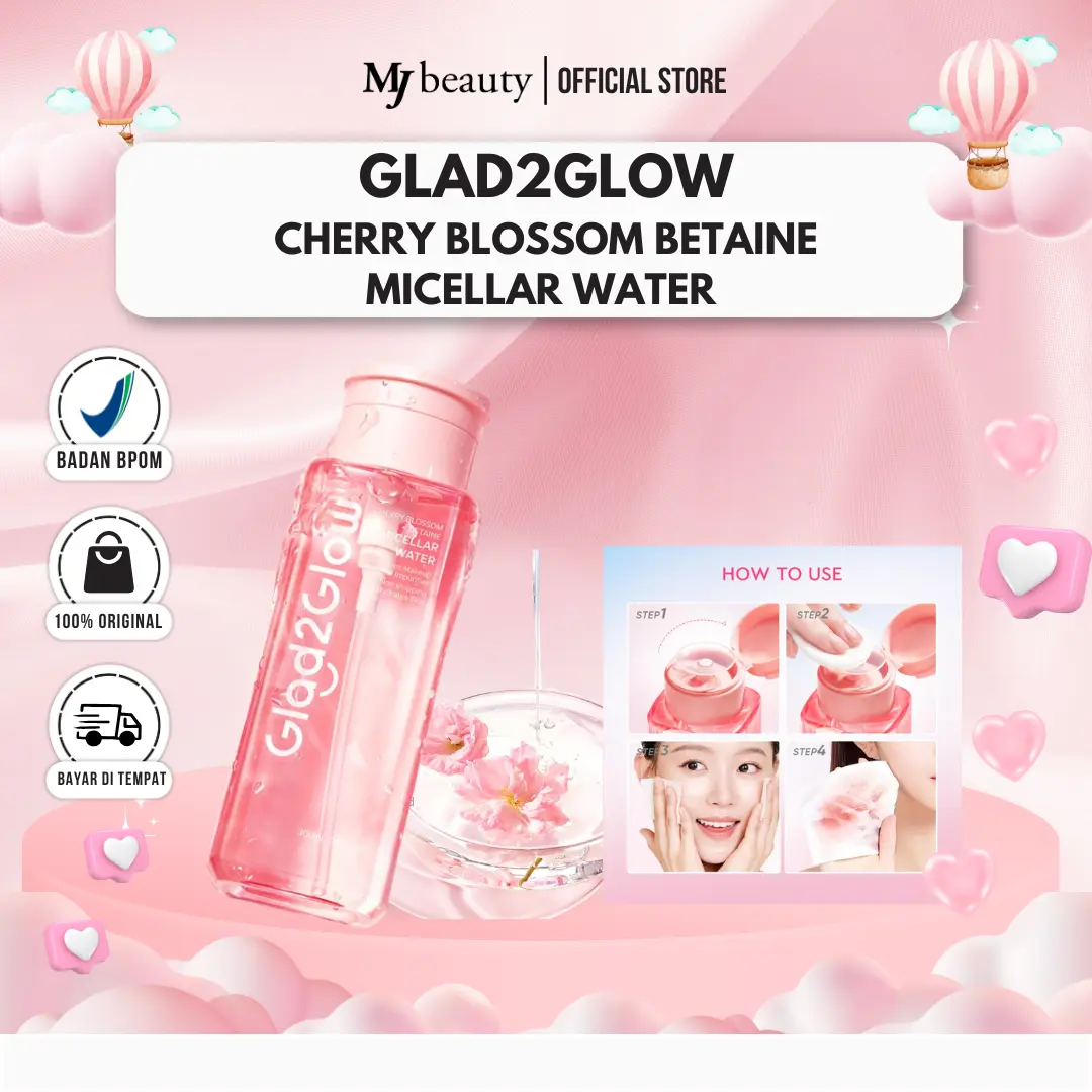 Glad2Glow Cherry Blossom Betaine Micellar Water 300ml micellar  g2g