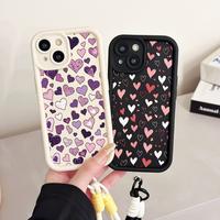 Gambar MHKEID Casing Hp untuk VIVO V40 5G V40 Pro 5G Case Pola Hati Pink Kasing Anti Sidik Jari Kesing Cesing Silikon Lanyard Softcase Casing - Gaya1, VIVO V40 5G dari MHKEID MALL Kab. Tangerang 5 Tokopedia