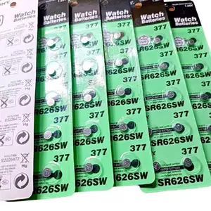 Baterai Batre Batry Batray Bateray Jam sr626sw sr 626 377 1.55v Model 377 dengan Spesifikasi Sr626sw dan Tegangan 1.55V Batrai Batrei