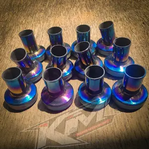 TUTUP BELAKANG SILENCER NINJA 2TAK R RR SS STAINLESS & BLUEGOLD KIM MUFFLER