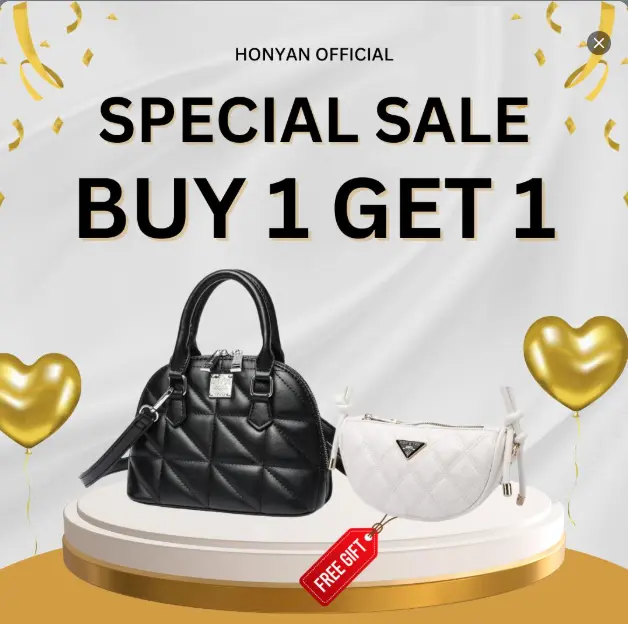 [FREE GIFT] HONYAN Tas Selempang Wanita Kulit Handbag Slingbag Sling Bag Terbaru Branded Original - Loran 0