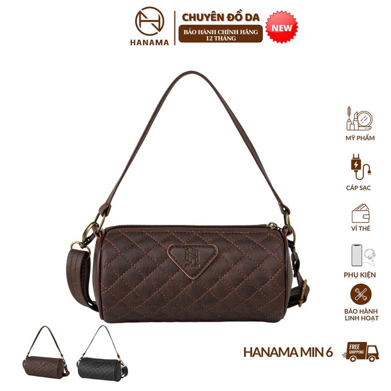 [DAILY_HANAMA]_ Túi trống đeo chéo nữ cao cấp HN MIN 6 Bag Da phù hợp nhiều hoạt động hàng ngày