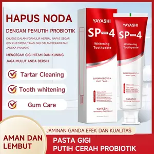 Yayashi Pasta Gigi Probiotik SP-4 Whitening Toothpaste 120g - Mencerahkan Gigi & Membantu Memperbaiki Bau Mulut - Aman untuk Semua Usia & Ibu Hamil