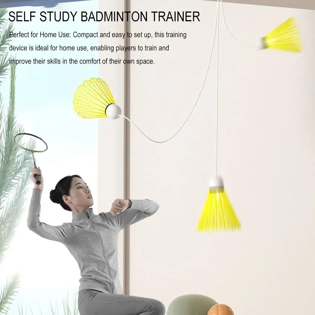 Jurulatih badminton regangan, mesin badminton profesional, Robot latihan raket, sukan, belajar sendiri, latihan, aksesori latihan