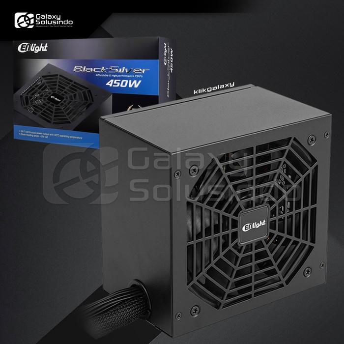 Gambar Enlight Black Silver 450Watt Power Supply dari GASOL SUMBERSARI Kota Malang Tokopedia