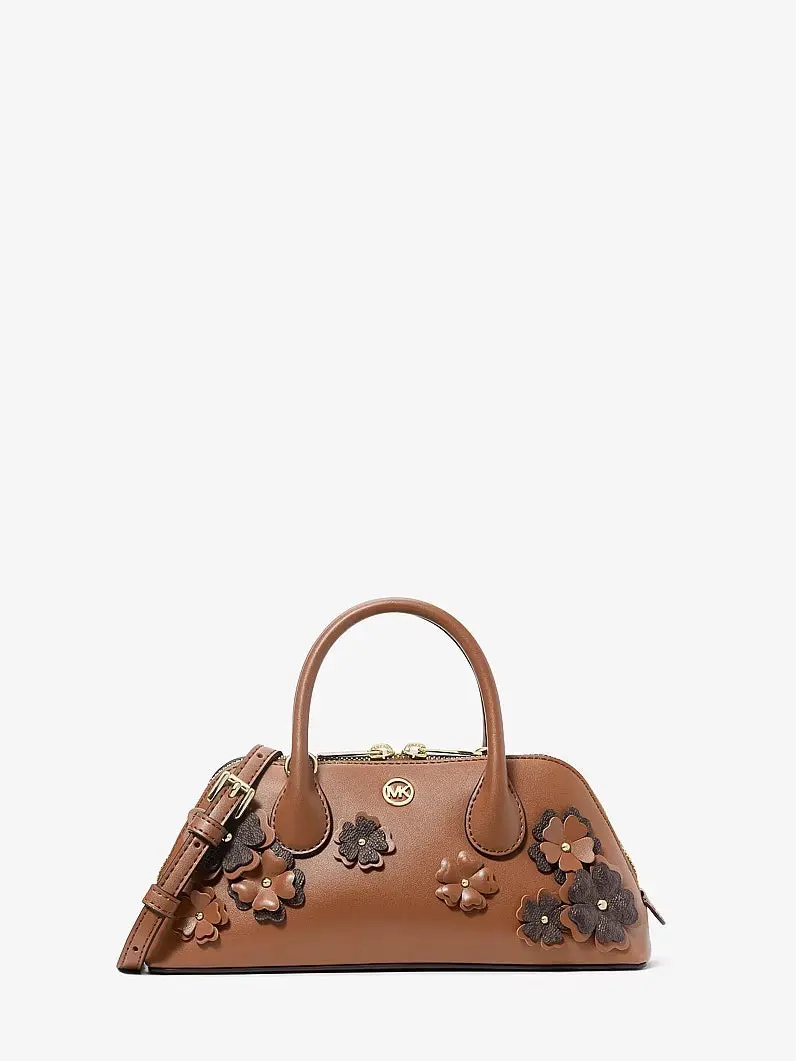incoming eta 30 days] nova floral applique crescent shoulder bag