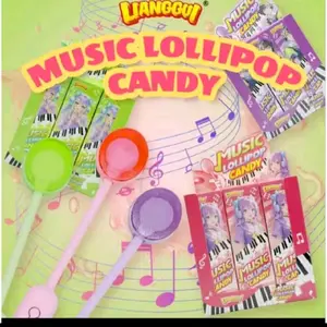 Permen Lollipop Musik Rasa Apel Anggur dan Stroberi Halal Cemilan viral Anak