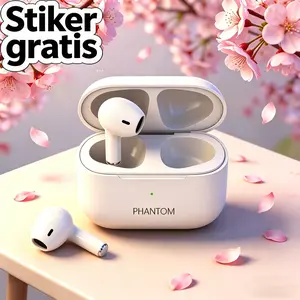 Eikelk Hsz PHANTOM E8 Plus Earphone Nirkabel, Anti Air Dalam, Baterai Tahan Lama, TWS, Bass Kuat, Surround 3D, Peredam Suara Cerdas, Gaming Esports, Panggilan, Musik, Serbaguna untuk Olahraga, Earphone Bluetooth Nirkabel