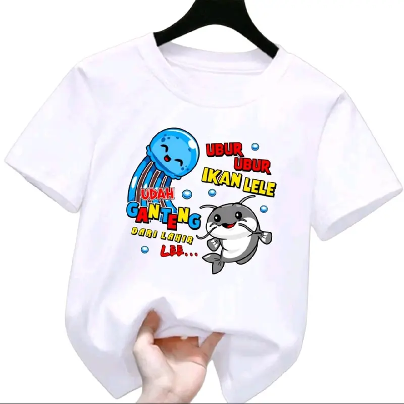 Baju Kaos Anak Ubur Ikan Lele - Fashion Anak Perempuan Laki Cowok Cewek, Bahan Halus dan Lembut 5