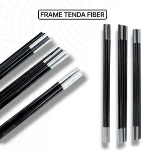 Frame Fiber Tenda Camping Ukuran 6,9mm - 11mm Panjang 60cm Untuk Berbagai Jenis Tenda Dome