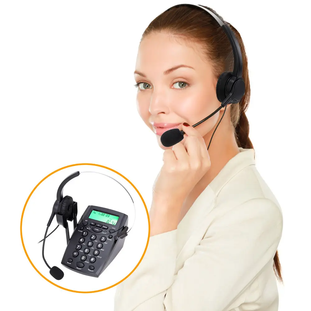 Voicejoy HT800: Telepon Call Center Ergonomis dengan Headset VH500, Peredam Bising, dan  Paket Lengkap untuk Produktivitas Maksimal