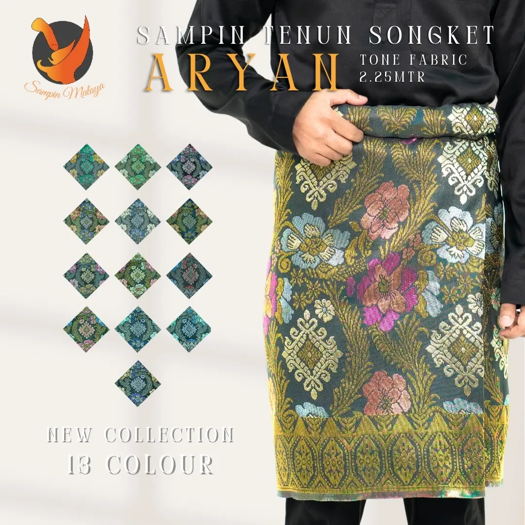 Sampin Malaya Sampin Tenun Songket Aryan Polyster 2.25mtr