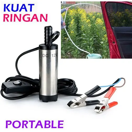 Pompa Celup Mini Dc 12v Portable Submersible Water Pump Air Bensin Solar Kuat Kencang