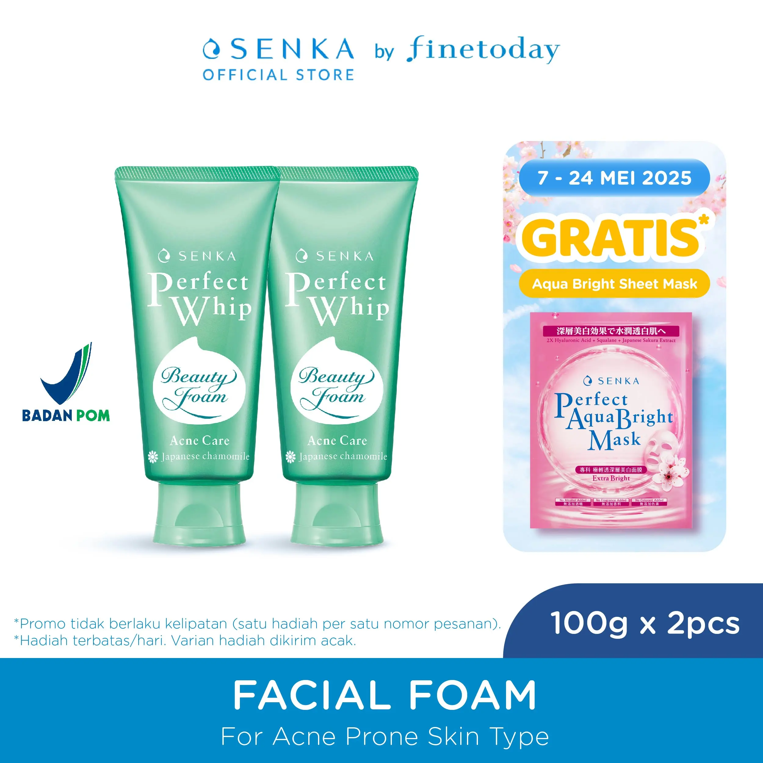 SENKA [Twinpack] Perfect Whip Acne Care Facial Foam 100 gr