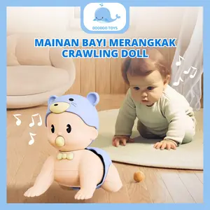 DOODOO TOYS Mainan Bayi CRAWLING DOLL - Mainan Bayi Merangkak Bersuara Mainan Edukatif untuk Bayi - Mainan Interaktif Bayi Robot Merangkak