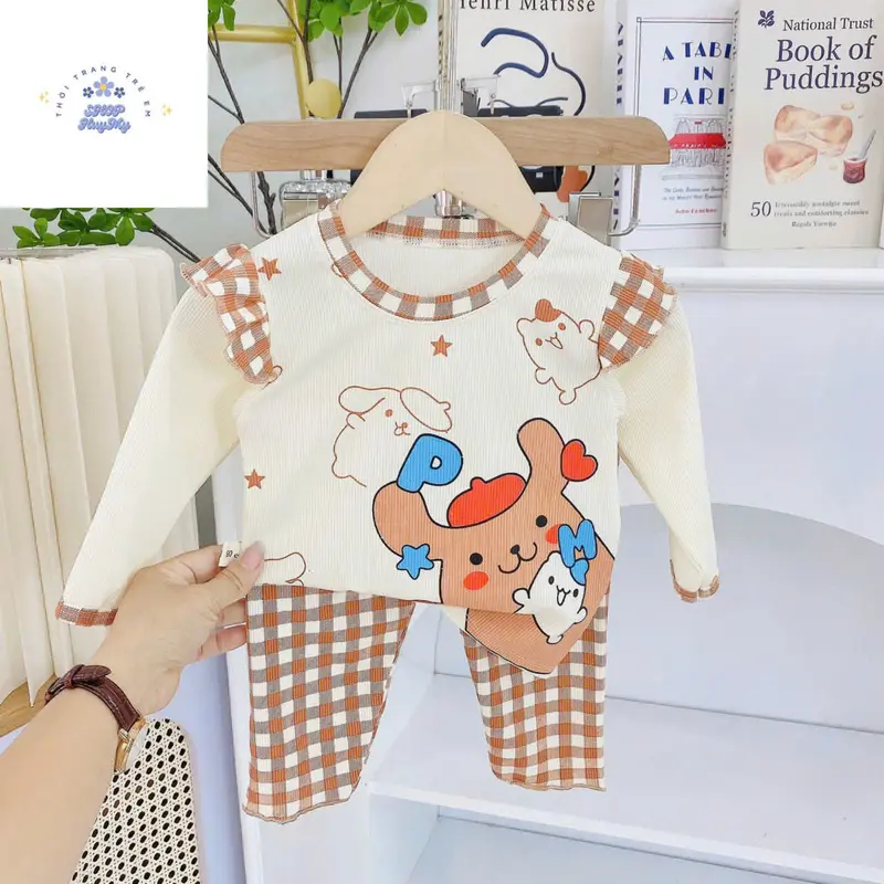 [MS7] Bộ  Dài Tay Thun Tăm Cánh Tiên + Com Bo giá hời Cho Bé Gái Phối Quần nhiều họa tiết  Dễ Thương Cho Bé Gá từ 5-16kg ,mềm mại,thông thoáng. 8