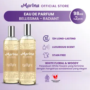 Marina Eau De Parfume Luxe Gold Bloom 98ml/2pcs Exp : 03.2027 - Pengharum Badan Wanita