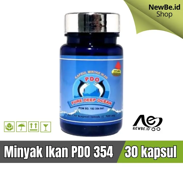 PDO Kapsul Minyak Ikan 354 Ori Gratis Ongkir- Kesehatan Jantung, Pencernaan, dan Daya Tahan Tubuh