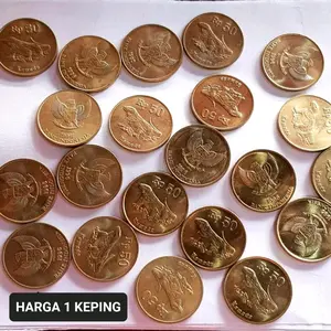 uang kuno koin 50 rupiah komodo asli masih gress bagus untuk mahar
